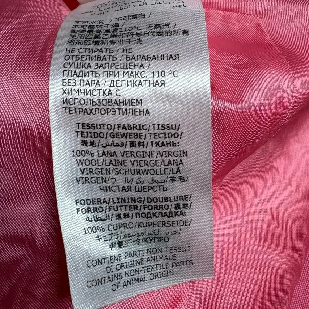Alexander McQueen- Vibrant Pink Wool Blazer. Size 38 or US 2